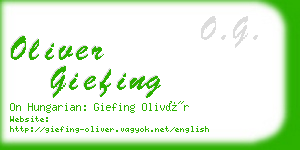 oliver giefing business card